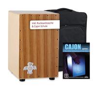XDrum PERC CP-484 Cajon Peruana Zebrano Set in ole de Cajon, 5 cm | Sons de basse et snare très différenciés et présents, Plaque de frappe en Zebrano de 3 mm, Corps en bouleau de 9 mm (7 plis)