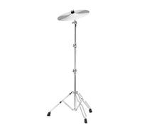 XDRUM Pied de cymbale Pro, réglable 60–120 cm, verrouillage mémoire, double fourche, argenté