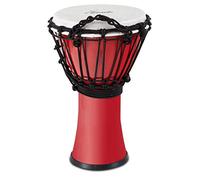 XDrum Primero Junior Djembe 31 cm en PVC - Corps en plastique avec système d’accordage traditionnel - Compacte et légère, idéale pour enfants et débutants - rouge
