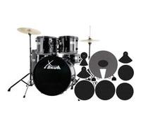 XDrum Rookie 22 Batterie Noir Standard Avec Set de Sourdines.