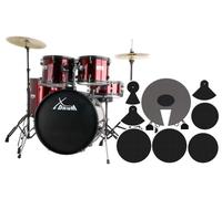 XDrum Rookie 22" Batterie Standard Rouge Avec Set Sourdines