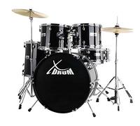 XDrum Semi 22" Standard Batterie Midnight Black - 22" BD, 12" TT, 13" TT, 16" FT, 14" SD - incl. École - Noir