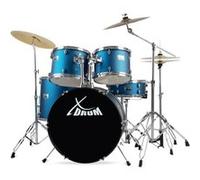 XDrum Semi 22 Standard batterie Satin Blue Sparkle (bleu) avec pied perche cymbale + cymbale crash