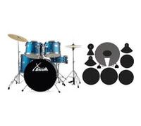 XDrum Semi 22 Standard batterie Satin Blue Sparkle (bleu) avec Set de sourdine G