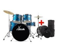 XDrum Semi Batterie 22 Satin Blue Sparkle Set + housses G