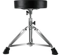 XDrum Session DHS-1 Tabouret de Batterie (Double entretoise, réglable en Hauteur 47-60 cm, diamètre de l’Assise 32 cm, tripode avec Pieds en Caoutchouc antidérapants, Pliable, Stable)