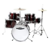 XDrum Junior Pro Batterie Enfant Rouge - adaptée de 5 à 9 ans - Drumset avec accessoires complets - incl. école - Rouge