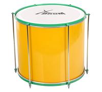 XDrum SSD-1210 Repinique Samba Drum - tambour samba brésilienne - caisse en aluminium - 6 tirants - taille : 12" x 10" - jaune-vert