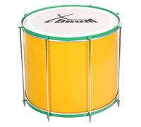XDrum SSD-2016 Surdo Samba Drum - grosse caisse brésilienne - fût en aluminium - 8 vis de tension - taille : 20" x 16" - jaune-vert
