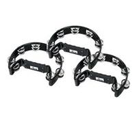 XDrum TM-1 BK Tambourin à Main, noir Lot de 3