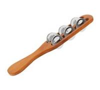 XDrum TS-1 Baguette Tambourin Bois Naturel, Cadre en bois, Longueur: 29 | 6 paires de jingles en acier chromé, Poignée ergonomique, 5 cm, Largeur: 5 cm, Poids: env. 110 g, Couleur: Naturel