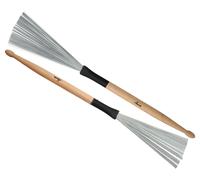 XDrum WTD-1S Wire Tap Drumstick Brushes courts (combinaison baguette-jazz brush, brush et sticks en un, polyvalents, longueur totale : 37 cm, envergure du brush : 6,5 cm)