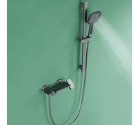 XDSMB Robinet de Baignoire Mural avec Douchette 2 Trous Mitigeur Cascade Baignoire Monocommande,gris