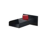 XDSMB Robinet Mural Lavabo en Cascade Trou Simple a Mitigeur Eau Froide pour Salle de Bain,Noir + Rouge