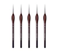 XDT#729 Micro Detail Paint Brush Artist Pin Point Painting Brushes 5 Piece #00000 Set，Acrylic Watercolor Oil, Fine Detailing Painting, Art, Scale Models, Easy Grip Triangular Handles