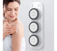 XDTKJDZ Épurateur De Dos Mural, Brosse De Bain Électrique pour Le Dos, Rotation Automatique À 360°, Réglable De Haut en Bas sur 64 Cm, Réglage À 3 Vitesses, pour Un Nettoyage en Profondeur Exfoliant