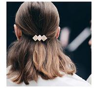 Xduargs Barrettes à cheveux carrées vintage en métal - Barrettes à cheveux carrées françaises - Épingles à cheveux géométriques - Accessoires décoratifs pour cheveux pour femme