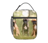 XDVPALNE Chiens Boxer Chiots Animaux de compagnie Chiens de famille, Sac à lunch durable Sac isotherme réutilisable Sac fourre-tout isolé pour boîte à lunch