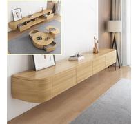 XDXINY Meuble TV suspendu en bois massif pour salon maison table basse support TV 140, 160, 180, 200, 220, 240 cm, plusieurs tailles (couleur bois, 160 x 20 x 24 cm)