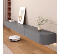 XDXINY Meuble TV suspendu en bois massif pour salon, maison, table basse suspendue, support TV 140, 160, 180, 200, 220, 240 cm, plusieurs tailles (gris, 300 x 20 x 24 cm)