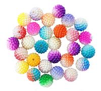 Xeahung Lot de 120 perles rondes en cristal acrylique color pour la fabrication de bijoux, bracelets, boucles d'oreilles, colliers, loisirs cr a