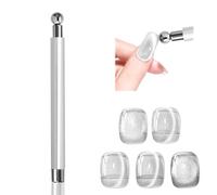 XEAOHESY 1 aimant œil de chat argenté pour ongles double extrémité cylindrique aimant avec perles magnétiques pour vernis à ongles gel œil de chat