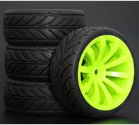 XEBRAD 1 Jeu de 4 pneus de Course RC en Caoutchouc for Voiture sur Route, for HSP, for HPI, 1/10, for HSP, 94123/94122/94103/D4/D3 603 Tous(603-6086)