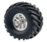 XEBRAD 4Pcs RC 1:10, for Monster, Pneus en Caoutchouc for Camion Pneus + Jante ABS 0703-3003, for HPI, for HSP,(White)
