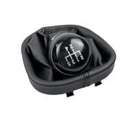 XEBRAD 5 6 Vitesses Manuel Pommeau de Levier de Vitesse Handball Guêtre en Cuir Housse de Coffre, for pour VW, for Caddy, 2 MK2, for, 2004-2009 Cache-soufflet de levier de vitesse(BLACK 5 Speed)