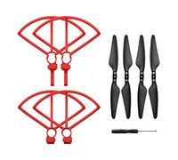 XEBRAD Accessoires Couvercle de Protection d'hélice Accessoires de quadrirotor Lame, for hélices HUBSAN, Zino H117S, for HUBSAN, Zino H117s Protection d'hélice de Drone(Red Guard Props)