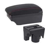 XEBRAD Accessoires de voiture, for VW, Mk5, for Golf, Mk 5 6 2005-2011 Boîte d'accoudoir de voiture Boîte de rangement de console centrale Porte-gobelet Accoudoirs intérieurs de voiture Accoudoir de v