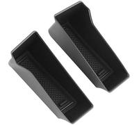 XEBRAD Boîte de rangement pour poignée porte avant, 2 pièces, support couvercle, pour Tacoma 2024, matériau Abs, organisateur intérieur noir, pour boîte de rangement pour poignée de porte de voiture