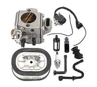 XEBRAD Carburateur Carb avec bobine d'allumage Kit de mise au point pièces de tronçonneuse remplacement 044 046 MS440 MS460 Kit carburateur 2 temps