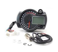 XEBRAD Compteur de vitesse moto, compteur kilométrique, tachymètre, carburant, écran LCD rétroéclairé 7 couleurs, jauge numérique, accessoires universels Ensemble compteur kilométrique pour vélo
