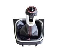 XEBRAD Couvercle de pommeau de levier de vitesse de voiture, for VW, for Golf, 6 MK6 GTI GTD R20 2009-2013, stylo de poignée de démarrage de guêtre Cache-soufflet de levier de vitesse(BLACK 5 Speed)