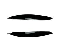XEBRAD Couvre-phares de voiture en ABS noir, for E82 Coupé 2008-2013, E81 2008-2012 3 portes, E87 2004-2011 5 portes Film teinté pour phares