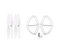 XEBRAD CW CCW Version d'hélice RC Garde de Protection Accessoires Garde, for Lames de Quadcopter Pare-Chocs Fimi 4k 1080P Hélice de Drone(White guard-4pc Prop)