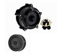 XEBRAD Ensemble de remplacement d'élément filtre à air noir moto, for Harley, Dyna FXR 2000-2017 Softail 2000-2015 Touring 2000-2007 Élément de filtre à air de moto