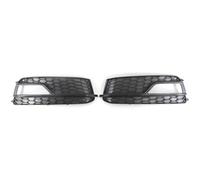 XEBRAD For A5 2013-2017 Accessoire de voiture 2 pièces nid d'abeille pour cadre de feu antibrouillard filet central 8T0807681K 8T0807682K 8T0807681M 8T0807682M Brouillard Lumière Jointe (BLACK Black)