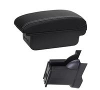 XEBRAD for Alto 2008-2016 boîte Console Centrale Stockage rénovation Support de Verre Accessoires de Voiture Accoudoir de Voiture(Black B3 Black White 3usb)