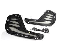 XEBRAD for Chevrolet, for Cavalier 2020 2021 2022 DRL LED Feux de Voiture Feux de Jour Clignotants Phare LED Antibrouillard Couvercle de Phare Clignotant de Voiture(Black White and Yellow Only Left)
