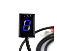 XEBRAD For, for 900 VN900 ZRX1200 1200 Brute Force 750 Indicateur de vitesse Mule Moto 1-6 Compteur d'affichage numérique Indicateur de rapport de moto(Blue)