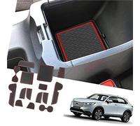 XEBRAD For HR-V 2022-2024 2025 Tapis antidérapants Tapis en caoutchouc Tapis de fente de porte Accoudoir Porte-gobelet Tapis Console centrale Tapis intérieurs en caoutchouc Accessoires HR-V Tapis anti