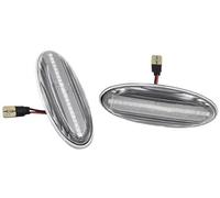 XEBRAD for Mazda, B2500 323 1997-1998 Hommage MX-6 Protege 2001 2002 2003 Clignotant LED Dynamique feu de Position latéral Clignotant de Voiture(Black Dynamic Crystal)