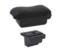 XEBRAD for VW, for, boîte d'accoudoir en Cuir, Repose-Bras, Console Centrale, Support de Verre, Chargement USB, Accessoire de Voiture, boîte d'accoudoir Accoudoir de Voiture(Black B2 Black Line)
