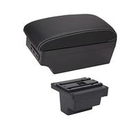 XEBRAD for VW, for, boîte d'accoudoir en Cuir, Repose-Bras, Console Centrale, Support de Verre, Chargement USB, Accessoire de Voiture, boîte d'accoudoir Accoudoir de Voiture(Black E White Line)