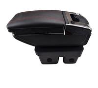 XEBRAD for VW, for Golf, Mk7 2013-2017 Console Centrale accoudoir boîte de Rangement accoudoir Rotatif intérieur Voiture Accessoires pièces Accoudoir de Voiture(Black Red Thread)