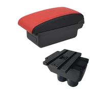 XEBRAD For VW, for Touran, for Caddy, boîte d'accoudoir de voiture rangement Console centrale avec interface USB accessoires Unité de rangement pour cabine de voiture(BLACK A5 Red Black No Usb)