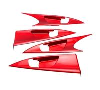 XEBRAD Garniture de couvercle panneau bol poignée porte intérieure rouge, for Civic, accessoires remplacement berline 10Th 2016 - 2021 Autocollant pour garniture intérieure de porte de