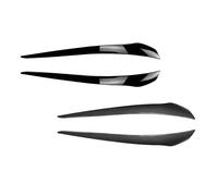 XÉBRAD Garniture de couverture d'autocollant sourcil phare voiture, pour accessoires Lci 2010-2012, pour BMW, pour E92 E93 2010 2012 bande de garniture de sourcil de phare de voiture(Carbon Fiber)
